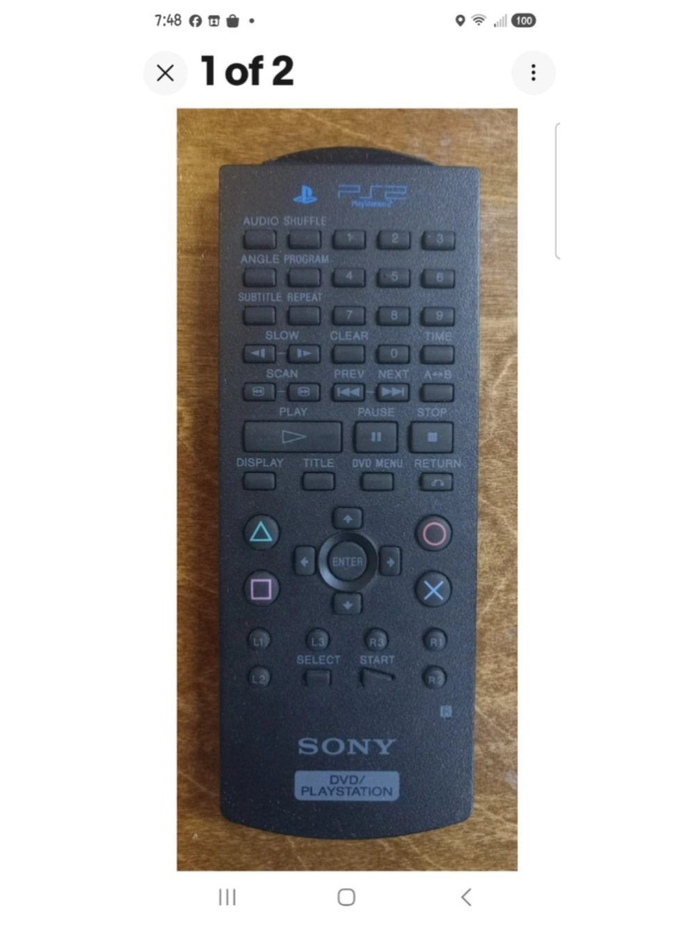 Sony PlayStation 2 PS2 DVD Remote Control SCPH-10150 - Remote Only